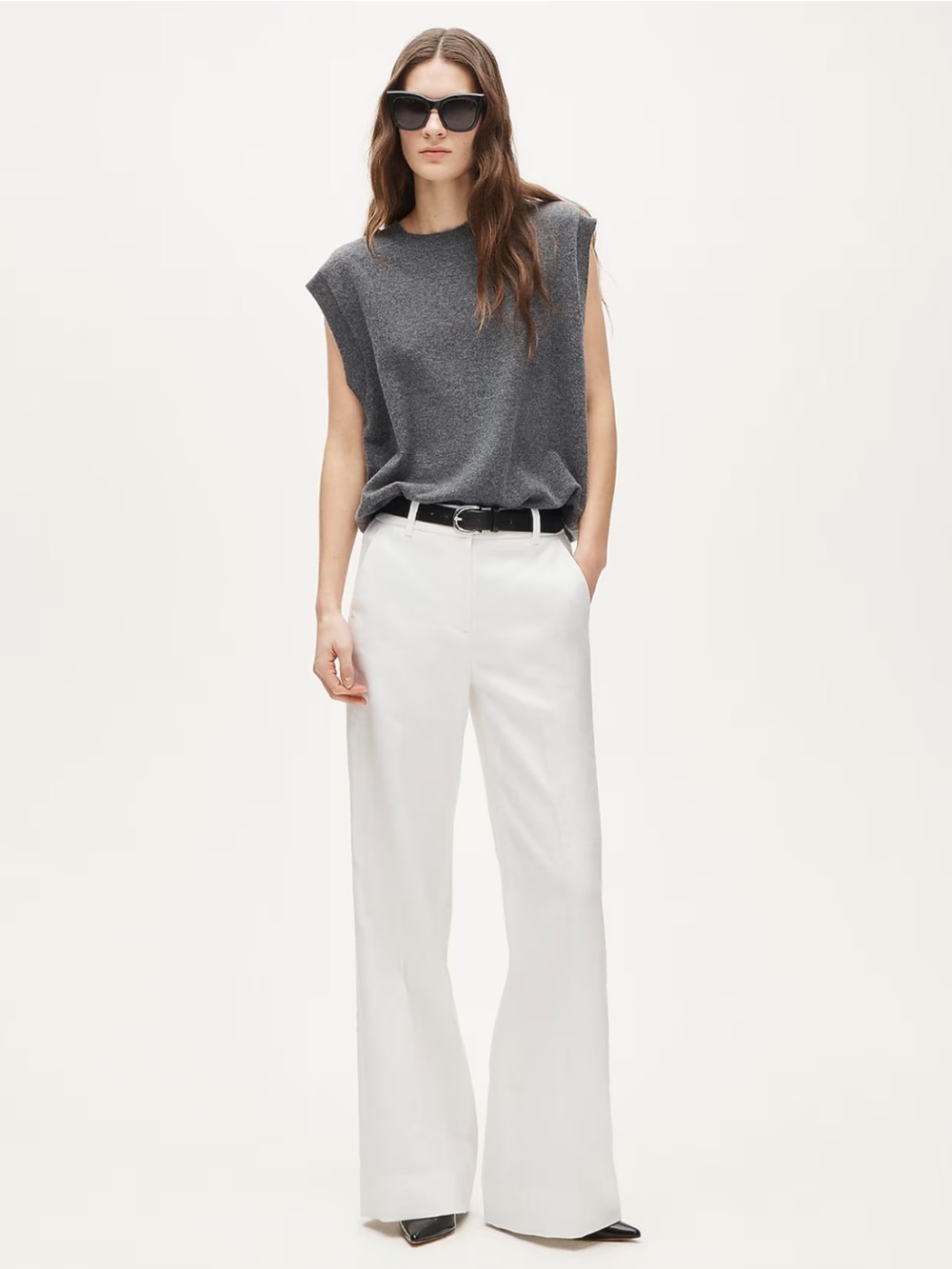 J. Crew Carolina Flare Pant in Stretch Linen Blend in White Size 12 NWT